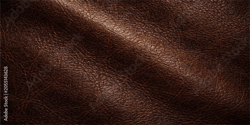Brown leather texture background with natural worn vintage surface pattern