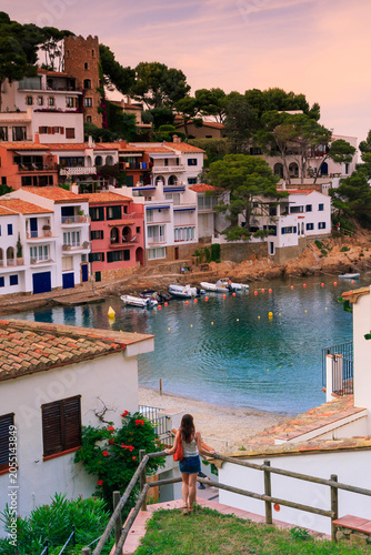 Cala Sa Tuna, Costa Brava, Spain – Mediterranean bay with colorful waterfront houses