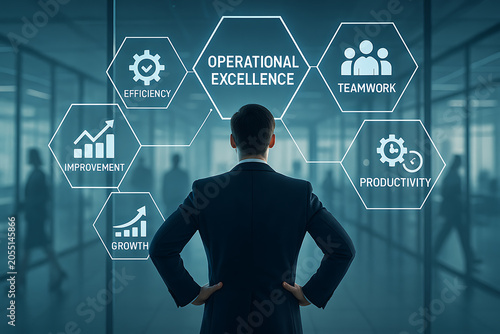 Operational Excellence and Corporate Strategy Concept with Executive