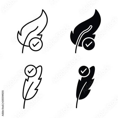Billede på lærred Hypoallergenic tested icon