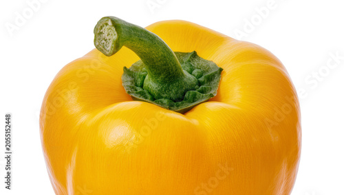 фотографія Isolated yellow bell pepper, fresh and vibrant vegetable, healthy food ingredien