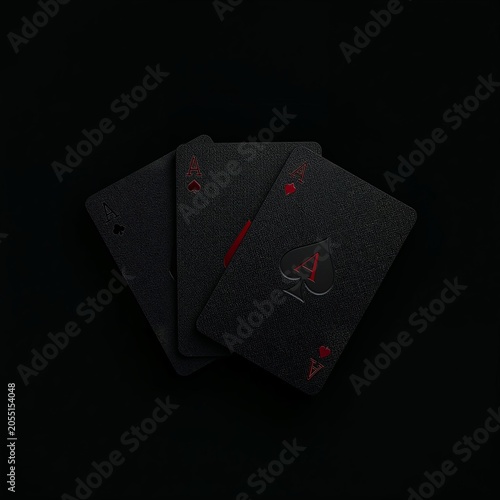Obraz na płótnie playing cards on black