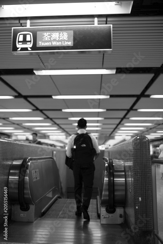 people waiting for train