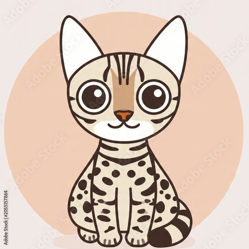 Schilderij op canvas Bengal cat icon