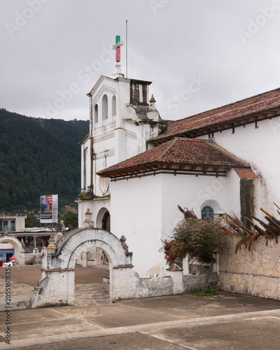 Zinacantan, Mexico; 1st January 2026: Historic colonial church in Zinacantan in the wild region of Chiapas.