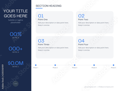 Professional Business Infographic Template With Process Circles