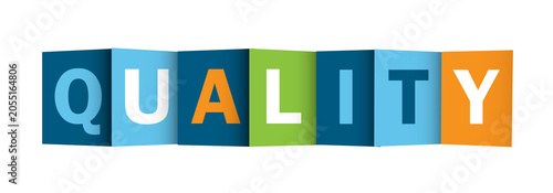 Slika na platnu QUALITY colorful typography banner on transparent background