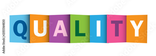 Fotografija QUALITY colorful typography banner on transparent background