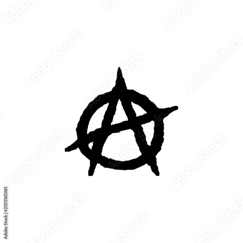 Bild auf Leinwand Anarchy Symbol Graffiti Protest Movement Sign