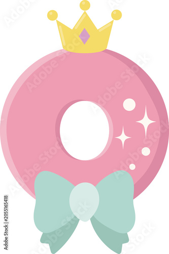 Illustration of Princess Concept Small Letter o