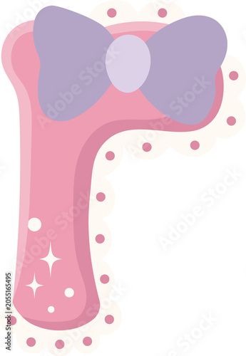 Illustration of Princess Concept Small Letter r