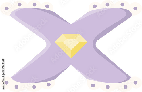 Illustration of Princess Concept Small Letter x