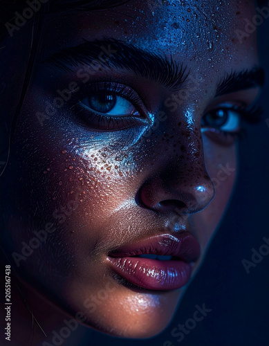 Professional No-Makeup Look Portrait with Feathered Brows and Natural Glow