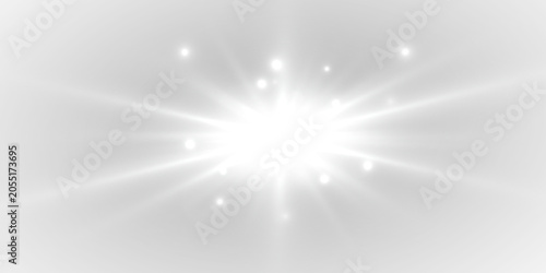 Vászonkép Magic white light burst with brilliant sparkle and radiant transparent glow effect
