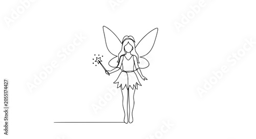 Canvastavla A delicate fairy with sparkles.