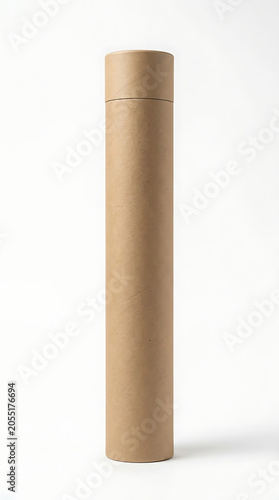 Document Tube, Premium White Background Packaging Mockup Concept