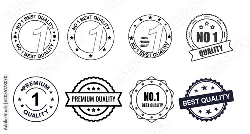 Photos Premium Quality Badge Collection Vector Set with No