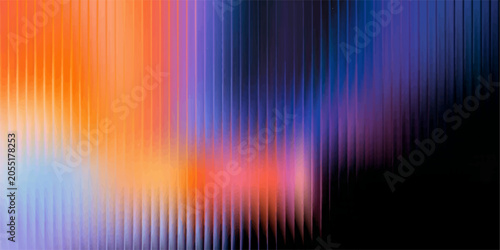 Fotografi Abstract vibrant color blending, vertical lines, and subtle light refraction create a captivating visual effect