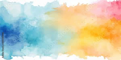 Canvastavla Vibrant Watercolor Strokes abstract watercolor splash in a symphony of rainbow colors, featuring a blend of blues, greens, yellows, oranges, and pinks