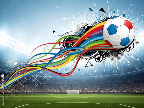 Colorful Football Championship 2026 Vector Background