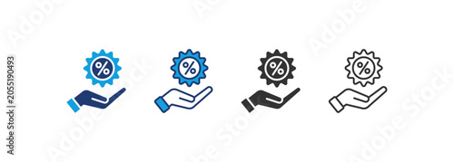 Discount Icon Set Multiple Style Collection