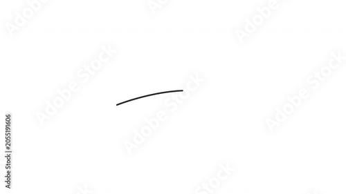 Underline Stroke Animation (Text Highlight). Set. Self drawing animation. Design element