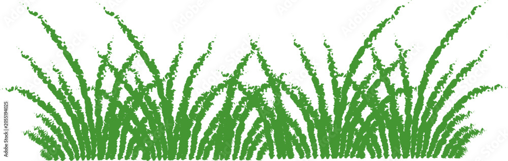 Obraz premium Grass Border Crayon Texture