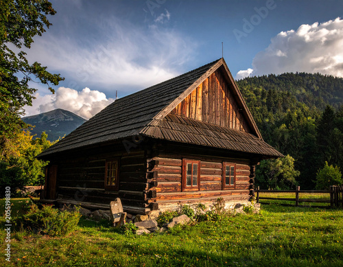 Old Slovak wooden house from the old days