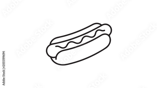 Hot Dog With Ketchup And Mustard Isolated On White For Food Concepts