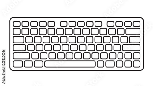 Computer Keyboard Illustration For Technology Concepts Isolated On White