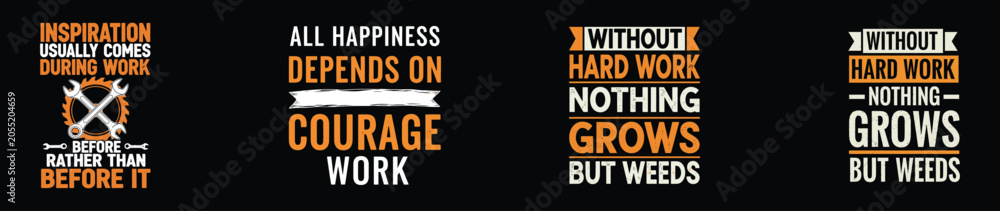 Foto Inspirational work quotes typography