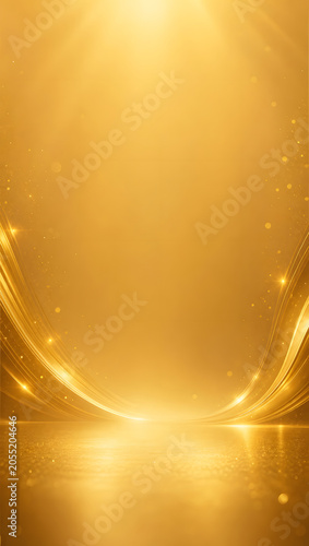 Golden background with shining and lights