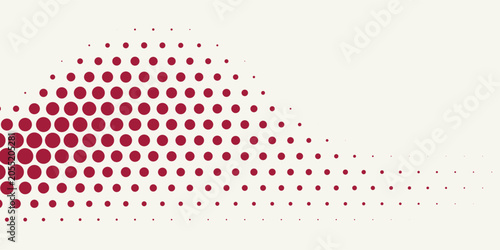 Canvastavla Red halftone abstract background with modern dots pattern for graphic design and