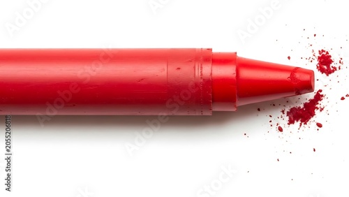 Red Marker Drawing on White Paper