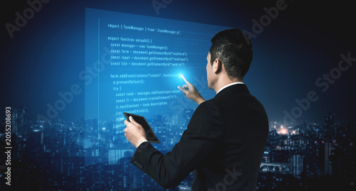 Foto Script programming for task manager user interface, handling form submission, in