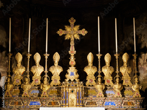 Interior of Sant Alessandro church in Milan, Italy