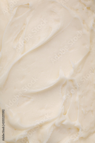 cream of yogurt, close up of cream, Custard, vanilla whipped cream texture, butter cream, vanilla yogurt desert, pudding, DESSERT