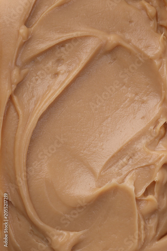 salt caramel paste texture, toffee filling, boiled condensed milk, caramel spreadable cream close up, caramel spread, coffee flavoured pudding	