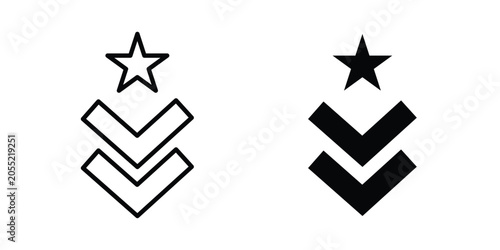 Obraz na plátně Military rank badge icon