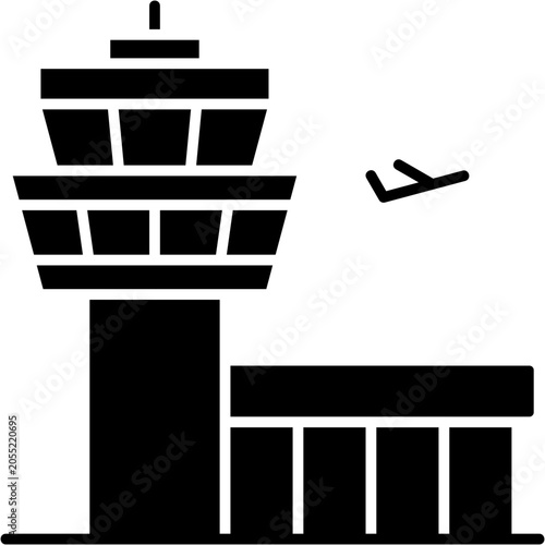 Glyph Solid Control Tower Icon