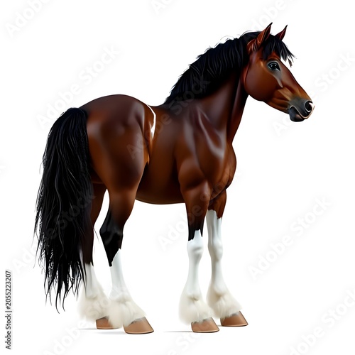 arabian horse isolated on white