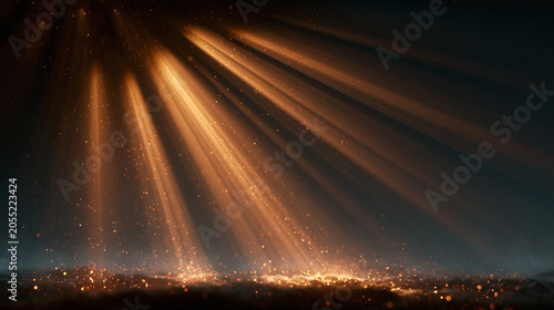Warm Amber and Honey Dramatic God Rays Beaming