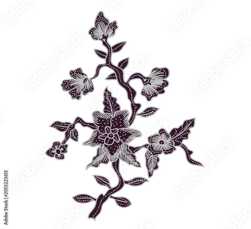 Batik Element Belanda Pekalongan Illustration featuring elegant floral and cultural motifs inspired by Dutch-Pekalongan batik heritage