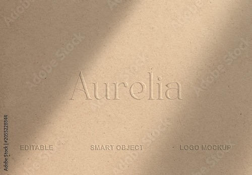 Debossed Paper Text & Logo Effect