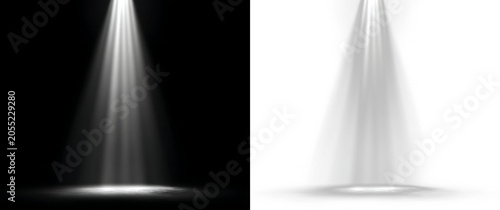 Canvas Print Realistic narrow light beam with smooth diffusion PNG