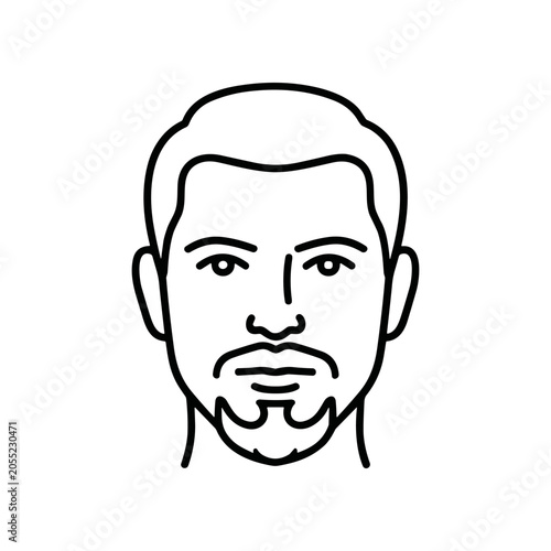 Photos Man face with beard and mustache.