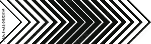 Repeated angle shaped arrow. triangle arrow  symbol. speed or motion background. Abstract striped black and white print. transition or halftone effect