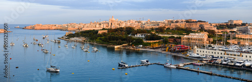 Drone view at Sliema near La Velletta in the island of Malta