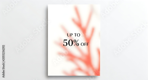 Eye-catching discount offer showcasing up to fifty percent off