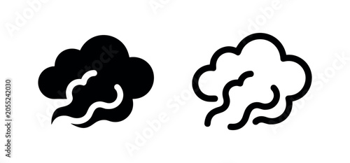 Schilderij op canvas Smoke or Cloud Icon